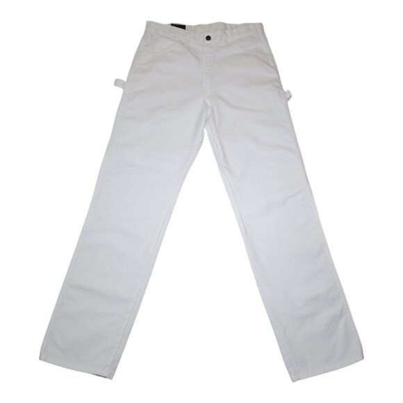 Dickies Mens White Utility Pants Relaxed Fit Multiple Tool Pockets & Loops 32X34 - Picture 3 of 11